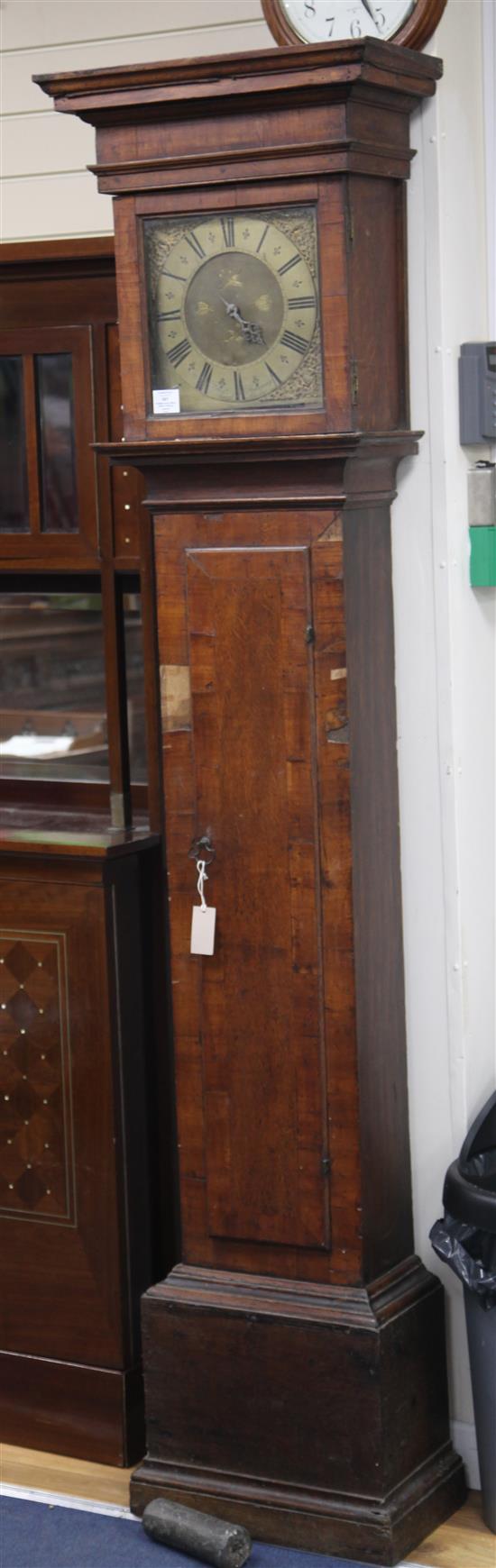 Thomas Halloway, Great Hasley. A George III oak and fruitwood thirty hour longcase clock, 6ft 10in.